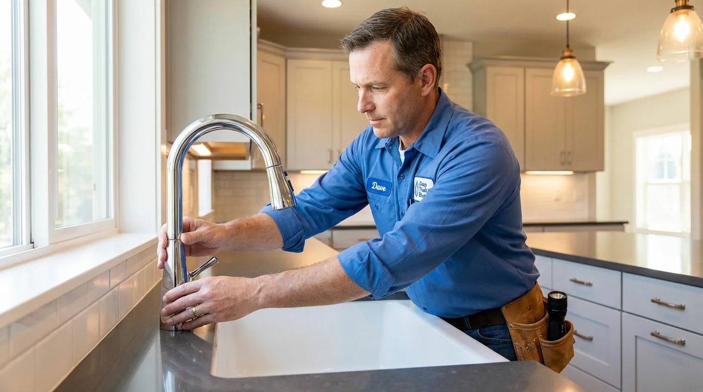 Kitchen faucet installation by Johns Plumbing LLC in Taylors Falls